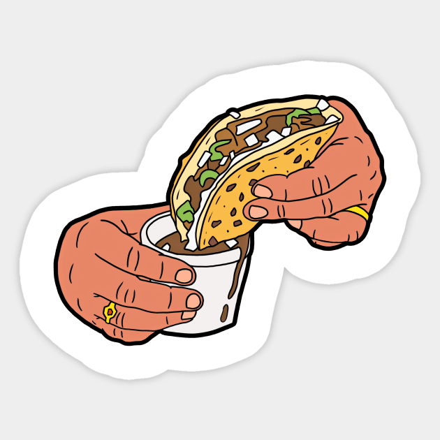 Birria Taco Sticker by Nerdpins